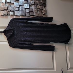Marled Grey Midi Cow Neck Dress